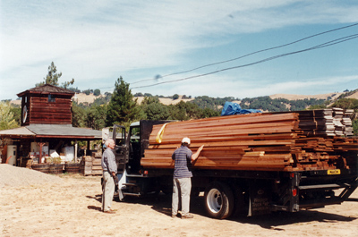 photo of lumber at ranch