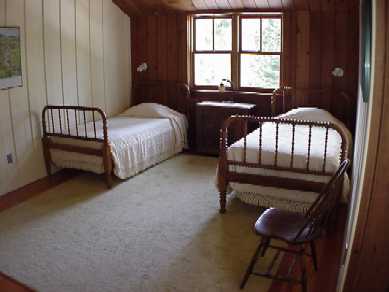 photo of upstairs twin bedroom